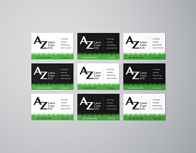 A to Z Lawn Care Business Cards