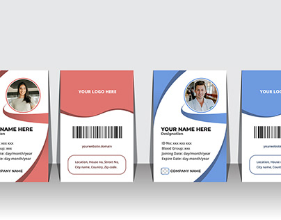 Corporate ID card template which is very easy to modify