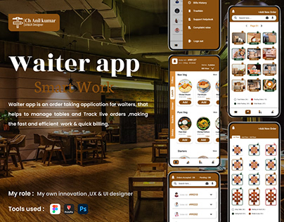 Waiter Service App UI/UX Case Study
