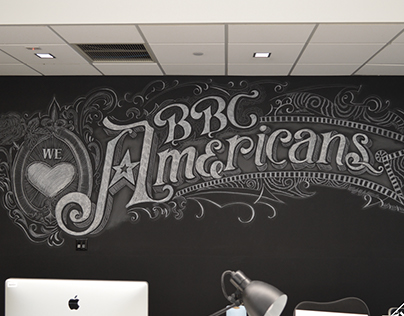 New York City Office Chalk Mural for BBC America
