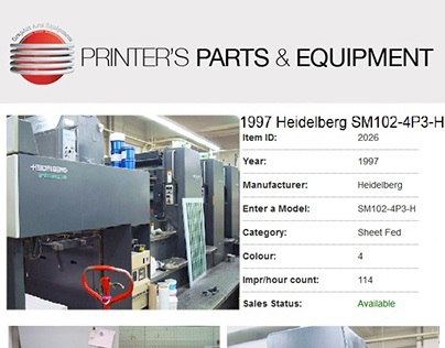 1997 Heidelberg SM102-4P3-H -Printers Parts & Equipment