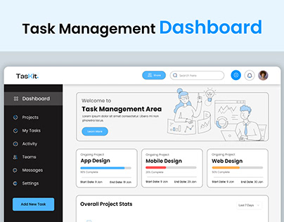 Task Management Dashboard Website UI Design