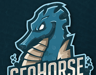 SeaHorse Gaming Mascot Logo.