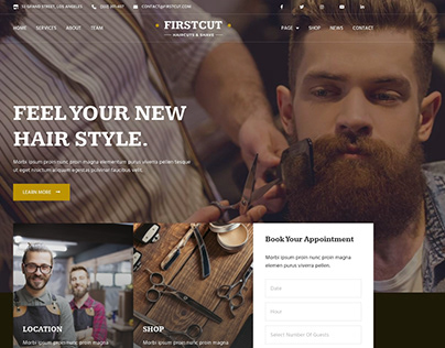 Barbershop & Men's Grooming Website Design