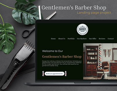 Gentlemen's Barber Shop // Landing page
