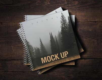 Square Book Cover Mock-UP
