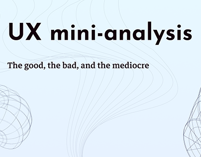UX mini-analysis