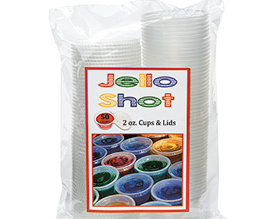 Colorful 2 oz. Jello Shot Cups with Secure Lids