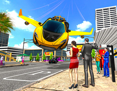 Flying Car Transport Taxi Game