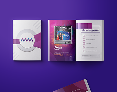 Diseño y diagramación Brochure para M&M Publicidad.