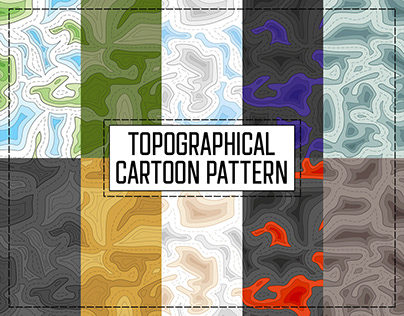 Topographical cartoon pattern