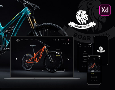 Web design in Xd "Roar Bikes"