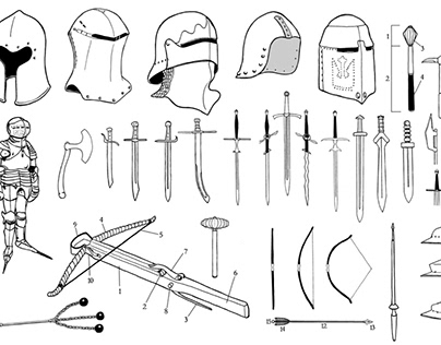 Chivalry, Weapons, Lineart