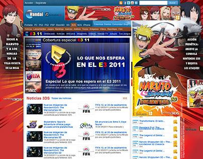 Skin web Naruto para vandal.es