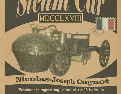 Poster Steam Car Vintage