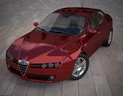 Alfa Romeo 3d rendering