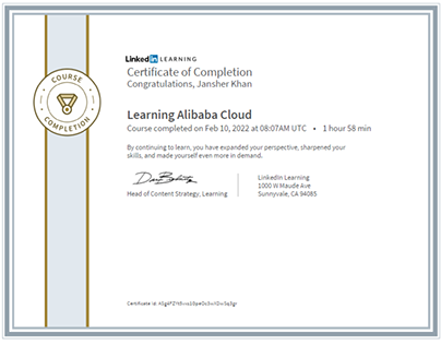 Alibaba Cloud Certificate