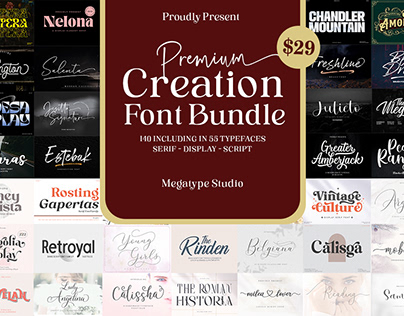 The Premium Creation Font Bundle