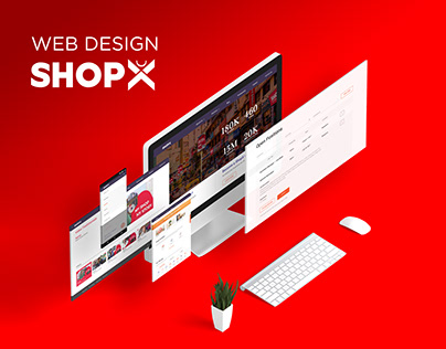 web page design shopx and animation