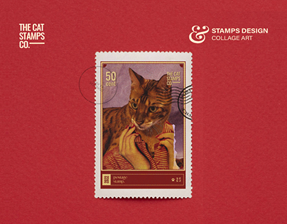 The Cat Stamps Co. | Stamps Design & Collage art