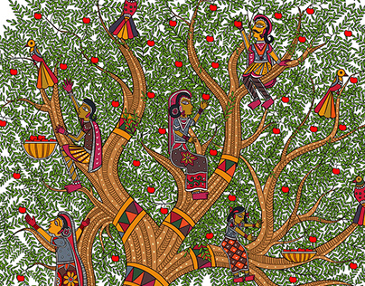 Madhubani Art Illustration