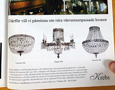3 Krebs kristallkronor annonser och katalog 2011-2013