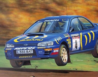 Subaru Impreza WRC, car illustration