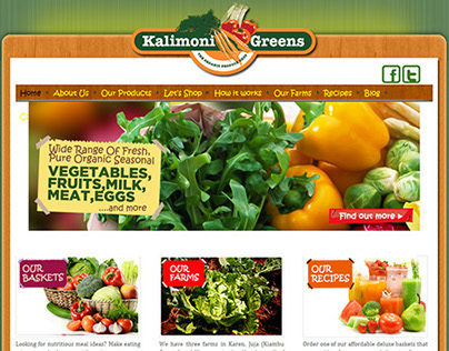 Kalimoni Greens Website UI