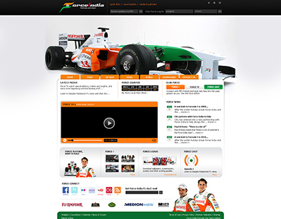 Proposed Home Page Redesign for Force India