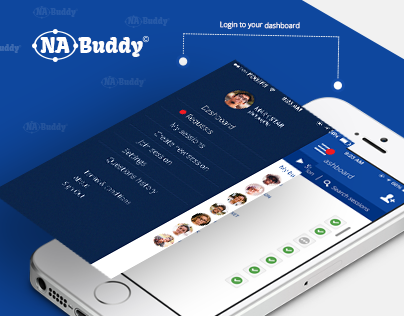 NA Buddy app UI/UX design