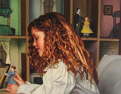 Midnight In The  Dollhouse cover art-Scholastic book