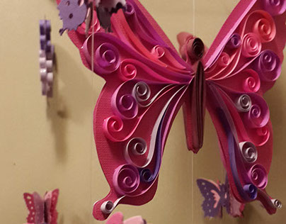 Quilled Butterfly mobile
