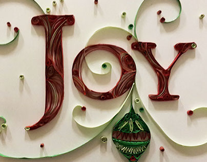Quilled Holiday Words