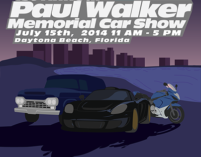 Paul Walker Memorial Car Show Flyer