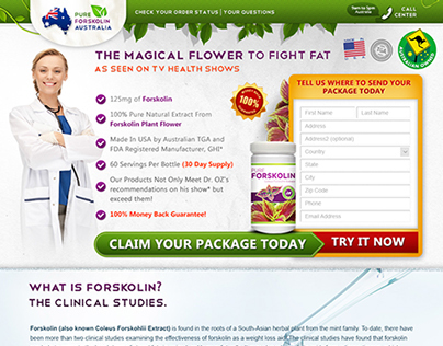 Pure Forskolin Australia - Website Design