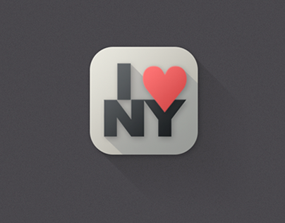 Flat icon: I love New York :)