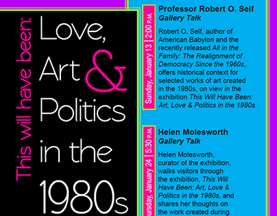 Love, Art and Politics in the 1980s