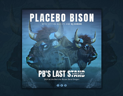 Project thumbnail - Placebo Bison Music Event - Poster Design