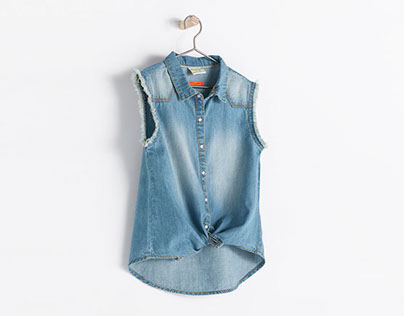 Product development Zara Girls Denim Shirt SS14.