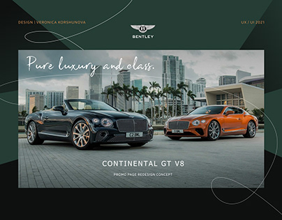 Bentley Car Concept Promo Page Redesign