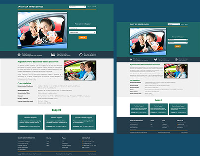Car Driving School Website Design