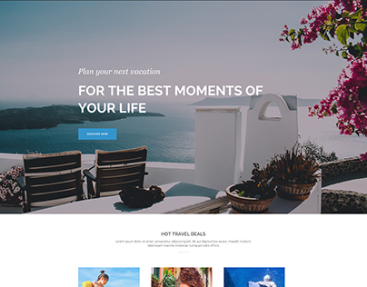 Divi Layout PSD For A Travel Agency