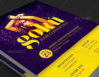 Hair Convention Flyer Photoshop Template