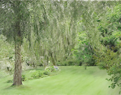 Green garden - digital painting DPI
