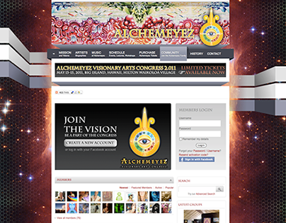 Alchemeyez - Visionary Arts Congress - Website
