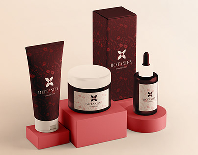 Botanify -cosmetics brand logo-Brand identity