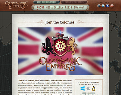 ClockworkEmpires.com – Parallaxing Website
