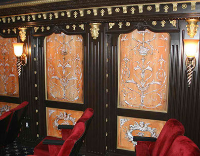 Hand painted panels, Home Movie Theater