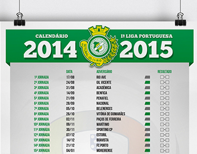 Calendário | Vitória Futebol Clube | Época 2014/2015