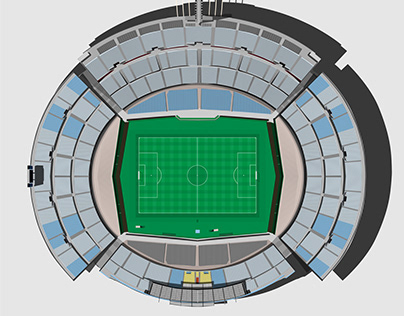 Ilustration Estadio Centenario, Uruguay.